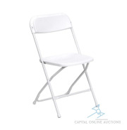 Brand New White Poly Folding Chairs! Located in Baldwin Park CA. Shipping is available.