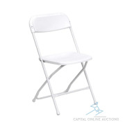 Brand NEW White Poly Folding Chairs! Stock up while Supplies Last! Located in Rockville, MD. Shipping is available.