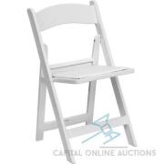 Brand New White Resin Folding Chairs!  Stock up now while supplies last!!  Located in Houston, TX.  Shipping is Available!