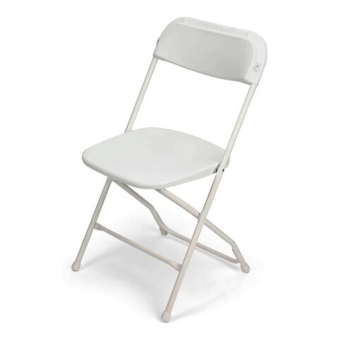 Brand New White Poly Folding Chairs. Located in Cerritos, CA and Baytown Texas. Shipping is Available