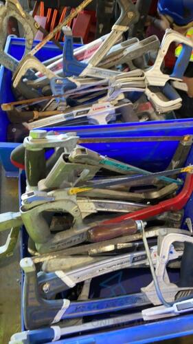 Assorted Hack Saws and Cart