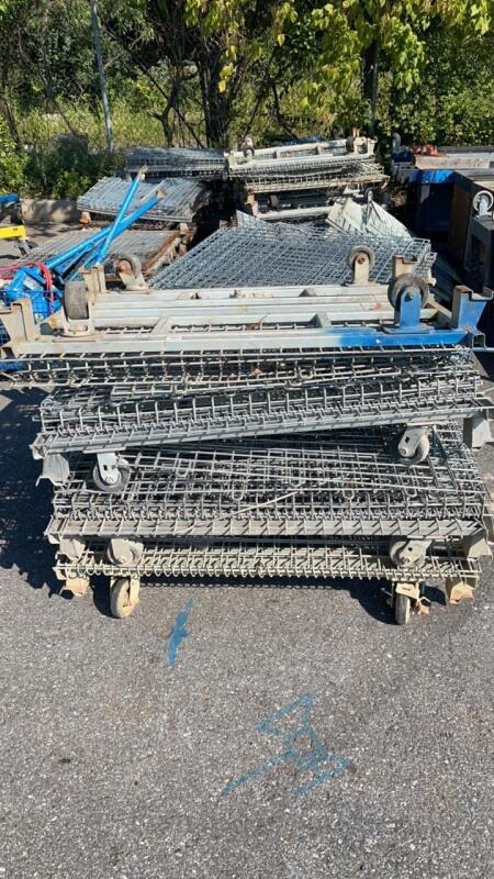 5 stacks wire basket pieces