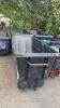 Janitorial lot with 6 dumpsters, wheel barrow trash can and dolly - 2