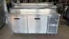 Randell Stainless Steel Refrigerated Prep Table on wheels