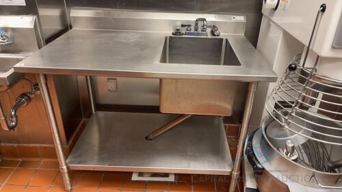 Stainless Steel 48" Prep Table with Sink