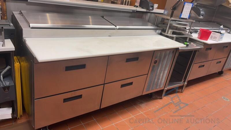 72" Refrigerated Pizza Prep Table