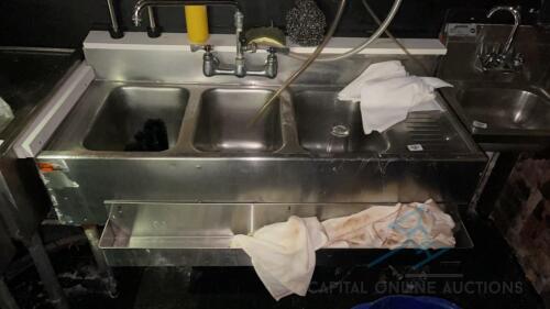 Three Compartment Bar Sink