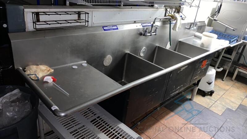 122" Three Conpartment Sink