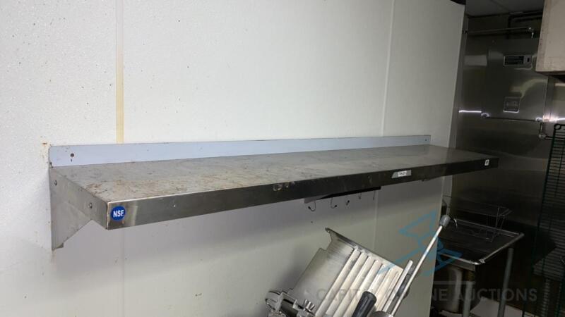 (4) Stainless Steel Wall Mounted Shelves - Assorted Sizes