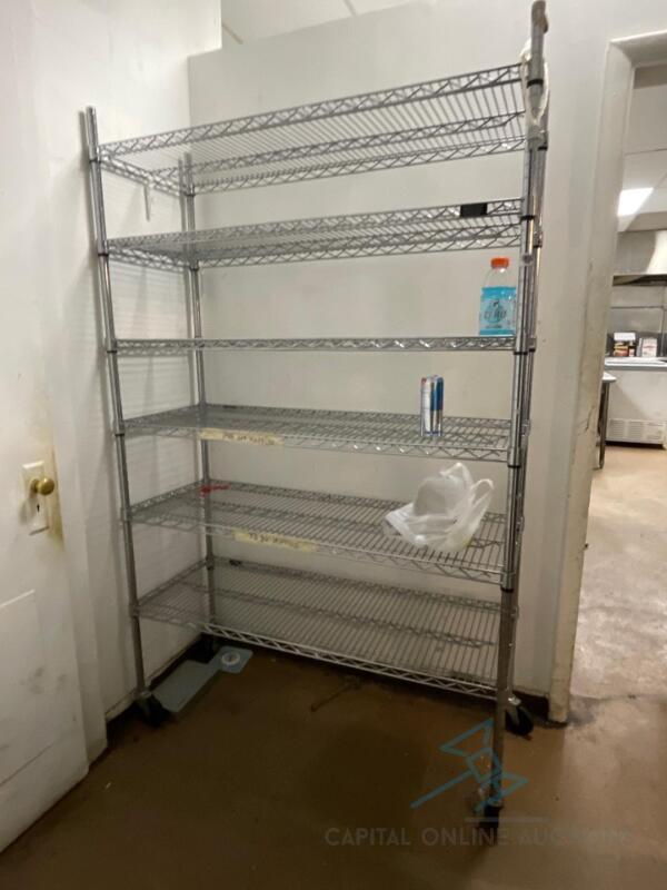 (2) Wire Shelving Unit on Wheels