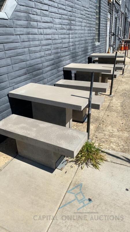 (3) Outdoor Tables with Benches