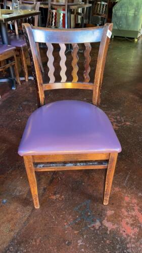 (8) Purple and Maroon Dining Chairs
