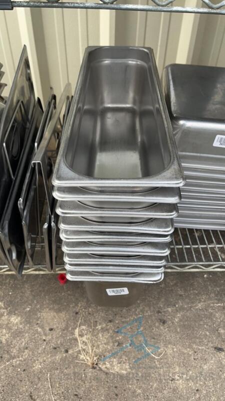 (9) Hotel Pans with Matching Lids