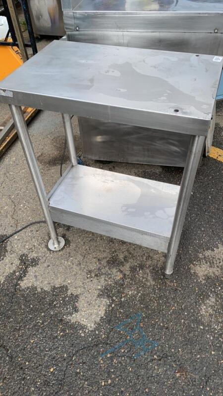 Small Stainless Steel Table with Undershelf