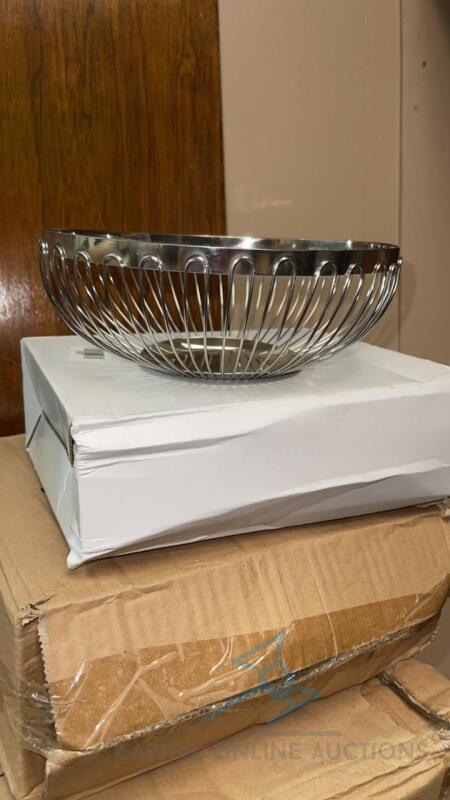 (12) Oval Wire Bread Baskets