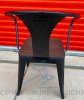(10) Black Metal Chairs with Wooden Seat - 3