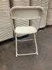 (100) White Folding Chairs - 4