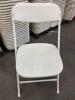 (100) White Folding Chairs