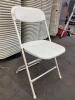 (100) White Folding Chairs - 2