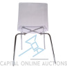 (135) Sofia Polycarbonate Dining Chair with Chrome Leg - Clear - 3