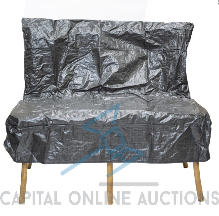 (100) New Waterproof Bench Cover - Black Tarpaulin