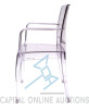 (72) Mateo Clear Polycarbonate Dining chair with Arms - 3