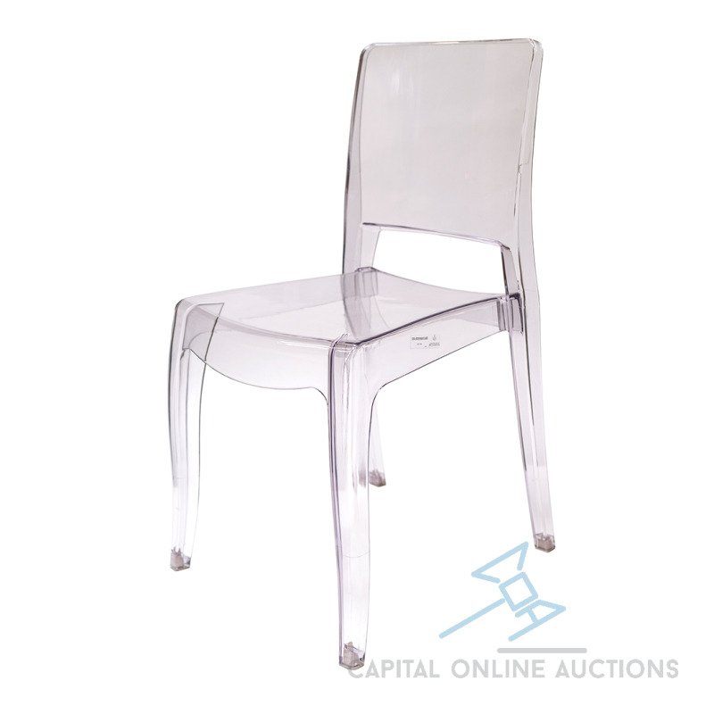 (95) Mateo Clear Polycarbonate Dining Chair-with no Arms