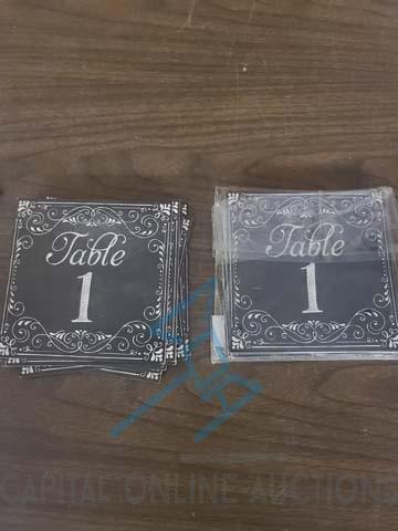 120+ Assorted Table Number Holders