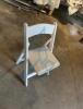 (100) White Wood Folding Chairs