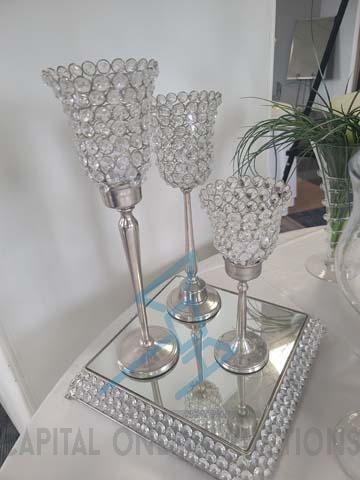 (32) Sparkle Crystal Tealight Candle Holders