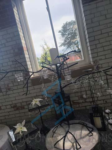 (15) Tree Candelabra Centerpieces with Hanging Votives