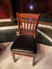 11 Solid Wood Framed Chair with Black Vinyl Seat and slotted wood back