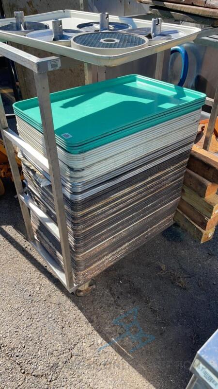 Huge Lot of Sheet Pans - Plastic, Regular, and Perforated