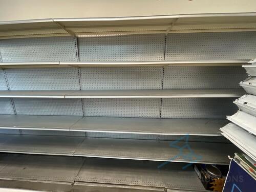 (3) 85in Wall Section Gondola Shelving Units