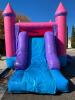 Pink and Purple Super Deluxe Combo Wet/Dry Slide with a Large Pool and Basketball Hoop - 5