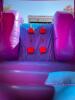 Pink and Purple Super Deluxe Combo Wet/Dry Slide with a Large Pool and Basketball Hoop - 8