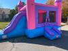 Pink and Purple Super Deluxe Combo Wet/Dry Slide with a Large Pool and Basketball Hoop - 12