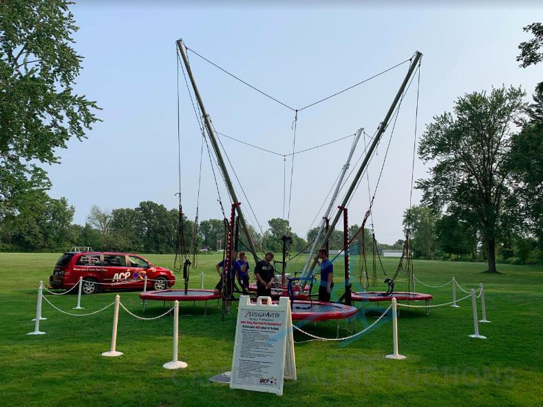 4 Station 2015 Spider Jump with Steel Trampolines and Vinyl Padding