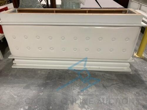 (2) Tufted White Bars with No Tops