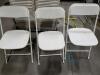 (100) White Folding Chairs - 4