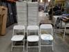 (100) White Folding Chairs - 2