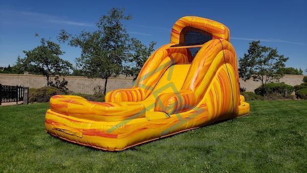 14' Backyard Waterslide - Fire Marble Red