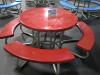 Kay Red 48" Round Table - 2