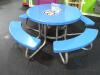 Kay Blue 48" Round Tables - 3