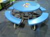 Kay Blue 48" Round Tables - 5