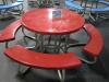 Kay Red 48" Round Table - 3