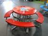 Kay Red 48" Round Table - 4