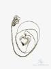 18kt White Gold Diamond Heart Pendant and Chain
