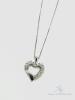 18kt White Gold Diamond Heart Pendant and Chain - 2