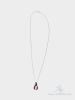 14kt White Gold Ruby and Diamond Pendant Necklace - 2